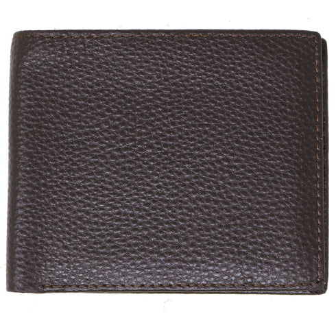 Floto Milano RFD Leather Wallet in Pebble finish leather - color Dark Brown 2